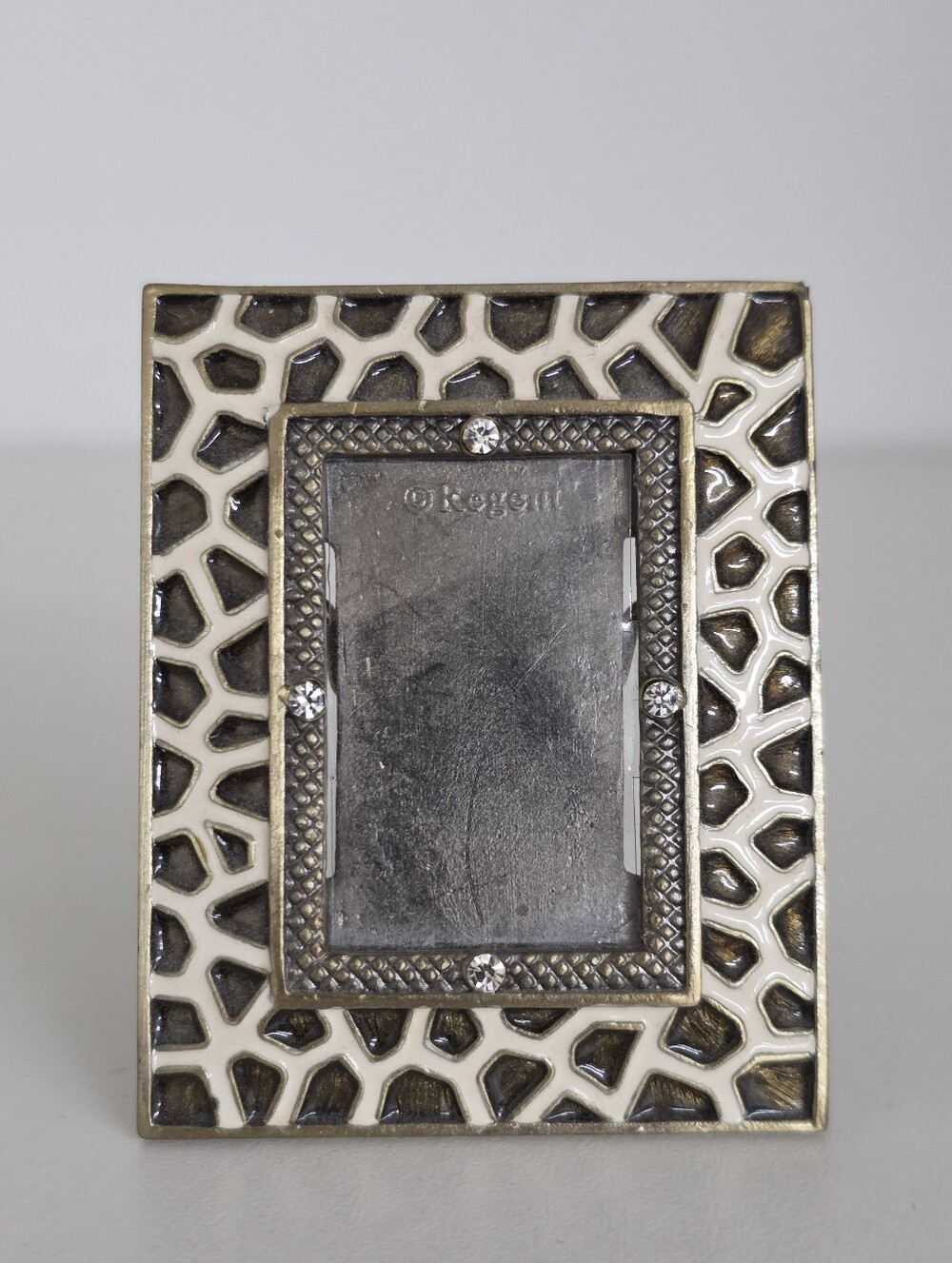 Two’s Company Giraffe Jeweled Rhinestone Mini Photo Frame